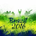 Brazil 2016 Poster, Banner or Flyer design. Royalty Free Stock Photo