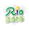 Brazil 2016 Rio de Janeiro Olympic Games banner Royalty Free Stock Photo