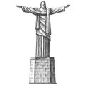 Brazil. Rio de Janeiro. Statue of Jesus Christ on