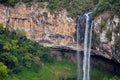 Brazil, Rio Grande do Sul, Gramado Canela, Parque do Caracol Cascata Extraordinary Nature Waterfall, Landscape View Royalty Free Stock Photo