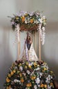 Brazil, Santarem /Alter do Chao: Virgin Mary in Christmas Decoration Royalty Free Stock Photo