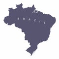 Brazil silhouette map