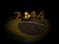 Brazil 2014, Soccer ball on Brazilian flag