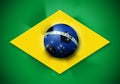 Brazil soccer ball flag