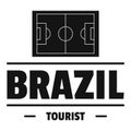 Brazil tourist logo, simple black style