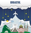 Brazil travel background Landmark Global Travel And Journey Info Royalty Free Stock Photo