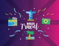 Brazil travel concept. Royalty Free Stock Photo