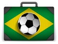 Brazil Travel Luggage with Flag for Vacation