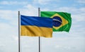 Brazil and Ukraine flag