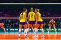 Brazil v. Belgium - Brazilian team setup a strategy at Women volleyball championship 2022 at Ahoy arena Rotterdam