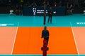 Brazil v. Belgium - Referees waiting for the player to resume at Women`s volleyball championship 2022 at Ahoy arena Rotterdam