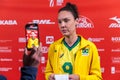 Brazil v. Netherlands - Roberta Silva Ratzke, Brazilian player interviewed by journalist at Women`s volleyball championship 2022