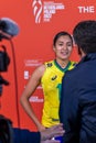 Brazil v. Netherlands - Tandara Caixeta, Brazilian player interviewed at Women`s volleyball championship 2022