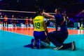 Brazil v. Netherlands - Lemes Santos Tainara, Brazilian player getting treatment at Women`s volleyball championship 2022