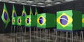 Brazil - voting booths and flags - election concept