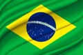 Brazil waving flag illustration.