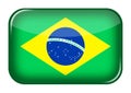 Brazil web icon rectangle button with clipping path Verde e amarela Royalty Free Stock Photo