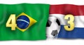 Brazilan 4th and Netherland 3rd Royalty Free Stock Photo