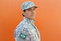 Brazilian army soldier with copy space
