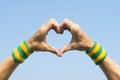 Brazilian Athlete Making Hand Heart
