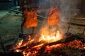 Brazilian Barbecue also known as Churrasco made by Gauchos, Brazil Royalty Free Stock Photo