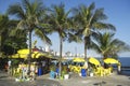 Brazilian Beach Kiosk with Palm Trees Rio de Janeiro Royalty Free Stock Photo