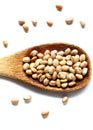 Brazilian bean. Carioca beans in a wooden spoon