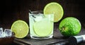 Brazilian Caipirinha, typical Brazilian cocktail made with lemon, cachaÃÂ§a and sugar. International caipirnha day on September 13