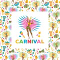 Brazilian carnival background vector illustration.