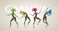 Brazilian carnival banner, vector template