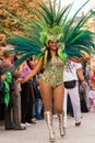 Brazilian carnival dancer on the street