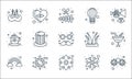 Brazilian carnival line icons. linear set. quality vector line set such as glasses, chamomile, rainbow, sunflower, sun, coffee, Royalty Free Stock Photo