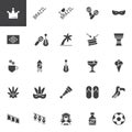 Brazilian Carnival vector icons set Royalty Free Stock Photo