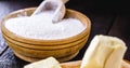 Brazilian cassava flour or starch, called polvilho, cassava starch, carimÃÂ£ or gum. Cuisine and ingredients from Brazil and the