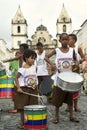 Brazilian Children Drumming Pelourinho Salvador