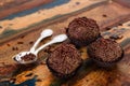 Brazilian chocolate truffle bonbon brigadeiro