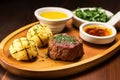 brazilian churrasco with pao de queijo and vinaigrette