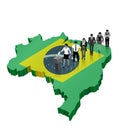 Brazilian citizen voting for Brazil referendum over an 3D Map