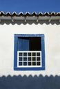 Brazilian Colonial Architecture Open Blue Window