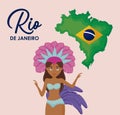 Brazilian culture set icons
