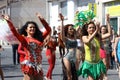 Brazilian dancer at the carnival of Limoux in the Aude, France