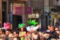 Brazilian dancer and spectators at the carnival of Limoux in the Aude, France