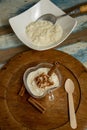 Brazilian dessert made of rice and condensed milk called arroz doce Royalty Free Stock Photo