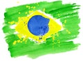 Brazilian flag made of colorful splashes Royalty Free Stock Photo