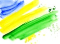 Brazilian flag made of colorful splashes Royalty Free Stock Photo