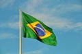 Brazilian flag waving