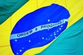 Brazilian flag waving Royalty Free Stock Photo