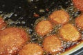 Brazilian food: acaraje fried on the board of baiana