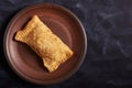 Brazilian food pastel. Homemade. Copyspace. Royalty Free Stock Photo