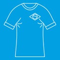 Brazilian football t shirt icon, simple style